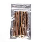 ZEDWELL Pure Natural Wood Polygonum Sticks Pet Cat Molar Toothpaste Stick Cat Cleaning Teeth Cat Toy Cat Sticks Toy