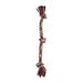 Mammoth Pet Products Cloth Dog Toy Rope 3 Knot Tug Multi-Color 1 Each/20 in Medium