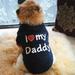 HULKLIFE Pet Dog Cat Clothes Tee Shirts I Love Mommy/Daddy Raglan Sleeve Fleece Sweater Dog Puppy Vest Pet Warm Costume