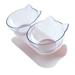 Pet Cat Dog Bowl Raised Cat Food Water Bowl with Detachable Elevated Stand Pet Feeder Bowl No-Spill Adjustable Tilted Pet Bowl