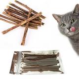 15 PCS Pet Cat Molar Toothpaste Natural Plant Matatabi Vine Chew Sticks Cat Teeth Cleaning Chew for Cat Kitten Kitty
