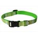 Sassy Dog Wear STRIPE-GREEN-MULTI2-C Multi Stripe Dog Collar- Green - Small