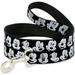 Disney Pet Leash Dog Leash Mickey Mouse Expressions Close Up Black White 4 Feet Long 1.0 Inch Wide