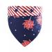 4th of July Independence Day of Pet Adjustable Bandanas Dog Cat American Flag Patriotic Triangle Reversible Bibs Scarfs