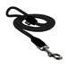 Pawtitas Training Dog Leash Durable Small Rope Reflective Dog Leash 6 ft Paracord Lead Strong and Comfortable - Black Dog Leash