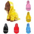 Shulemin Dog Raincoat Poncho Water Proof Clothes with Hood Pet Waterproof Jacket Outdoor Costume Apparel Black