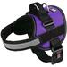 DogLine - Dog Harness Reflective No-Pull Adjustable Pet Vest with Handle for Walking Training Service and Outdoors - Breathable No - Choke Room for Patches(Purple: Girth 22 - 30 )