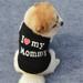 Dog Vest I Love My Mom&Dad Shirt Clothes Coat Pet Cat Puppy Cotton Vests Clothing For Dogs Costumes with Fashion Printing