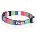 Pawtitas Multicolor Dog Collar Large Pink / Teal / Green