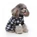 Pet Dog Plaid Pajamas Flannel Christmas PJs Cold Weather Jumpsuit for Small And Medium Dogs - White and Black M