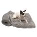 FurHaven | Convertible Self-Warming Cuddle Pet Mat & Bed for Dogs & Cats Gray Large