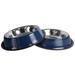 American Pet Supplies Dog Bowls Set of 2 Non Skid & Non Tip Colored Stainless Steel Bowls for Puppies and Dogs