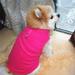 Pet Dogs Autumn Winter Thickened Vest Coat Small Medium Dogs Warm Costume with Traction Ring(Rose Red XS)