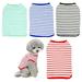 Balems Dog Striped T-Shirt 4 Pack Dog Shirt Breathable Pet Apparel Colorful Puppy Sweatshirt Dog Clothes for Small to Medium Dogs Puppy