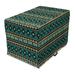 Teal Stripe Dog Crate Cover Ethnic Illustration of Aztec Inspired Elements Designed Horizontally Easy to Use Pet Kennel Cover for Dogs 35 x 23 x 27 Multicolor and Teal by Ambesonne