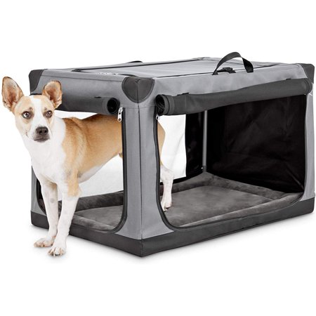 Portable Canvas Dark Grey Dog Crate 42 X Large On Petco Com Accuweather Shop