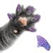 PRETTY CLAWS 40 Piece Soft Nail Caps For Cat Paws - AMETHYST PURPLE GLITTER - Small