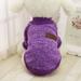 Pet Dog Classic Knitwear Sweater Fleece Sweater Soft Thickening Warm Winter Puppy Dogs Coat Pet Dog Cat Clothes Soft Puppy Clothing for Small Dogs Purple M