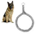 Dog Chain Collar Pet Iron Metal Double Chain Row Neck Leash Gear Choke Chain Walking Training for Small Medium Large Dogs