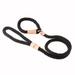 Alvalley Rope Dog Leashes with Stopper - Slip Leads - Soft Braided No-Pull Gentle Leash - Adjustable for Small Medium Large Extra Large Dogs (Black 6 ft or 183 cms Long 1/2 in or 13 mm Thick)