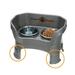 Neater Feeder Deluxe Elevated Mess-Proof Food & Water Bowls for Medium Dogs Gunmetal