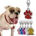 Spencer Glitter Custom Pet Dog Tags Personalized Engraved Dogs Cat ID Tags with Paw Shape Silver