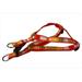 Sassy Dog Wear STRIPE-ORANGE-MULTI1-H Multi Stripe Dog Harness- Orange - Extra Small