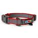 Pawtitas Classic Padded Reflective Dog Collar Lumberjack Medium Dog Collar Red