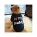 Small Dog Cat Jumper I Love Mummy/Daddy Clothes Pet Puppy Sweater Vest Chihuahua