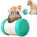 Cat Toy Interactive Cat Tumbler Puzzle Slow Feeder Food Leakage Ball Toy Pet Treat Leaking Toy without Electric Dual Rolling Balls & Teasing Wand for Cats Kitten Puppy Exercise