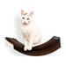 The Refined Feline Lotus Leaf Cat Shelf Mahogany