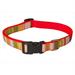 Sassy Dog Wear STRIPE-ORANGE-MULTI4-C Multi Stripe Dog Collar- Orange - Large