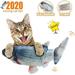 LNGOOR Moving Cat Kicker Fish Toy Realistic Flopping Fish Wiggle Fish Catnip Toys Motion Kitten Toy Plush Interactive Cat Toys Fun Toy for Cat Exercise Cat-Fish-Toy-Kitty-Interactive