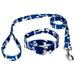 Country Brook PetzÂ® Royal Blue and White Camo Martingale Dog Collar and Leash Extra Small