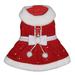 Pooch Outfitters Dog Christmas Outfit Collection | Tie Bow Tie Scarf Collar Slider Dress Coat Pajamas and Hat â€“ Great for Family Xmas Card Photos