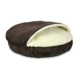 Snoozer Luxury Cozy Cave Dog Bed Extra Large Hot Fudge Hooded Nesting Dog Bed