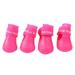 TureClos 4PCS/Set Dog Puppy Shoes PU Waterproof Pet Rain Boots Anti-Slip Skidproof Elastic Protective Pet Shoes