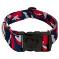 Country Brook PetzÂ® 1 1/2 inch Deluxe Navy Blue and Red Camo Dog Collar Limited Edition Medium