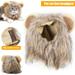 LNKOO Cat Lion Mane Wig Costume Christmas Little Dog Lion Hair Adjustable Washable Funny Pet Puppy Dress Up Hat Cute Kitten Kitty Hair Mane with Ears for Cat Lovers