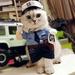 LYUMO Pet Police Costume Polyester Cute Pet Halloween Clothes Penalty Police Upright Costume Dress Up for Cats Dogs Pet Police Clothes