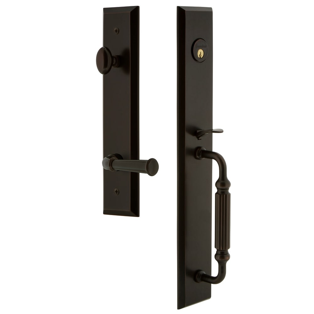Grandeur Fifth Avenue Solid Brass Rose Right Handed Keyed Entry Single