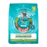 Purina ONE Plus Indoor Advantage Dry Cat Food High Protein Natural Turkey 16 lb Bag