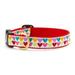 Up Country Pop Hearts Dog Collar M (12-18â€�); Wide 1â€�