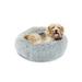 Precious Tails Super Luxe Shaggy Faux Fur Donut Bolster Dog Cat Bed - Small