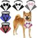 URMAGIC Pet Bow Tie Collar Formal Tuxedo Wedding Bandana Dog Collar Adjust-Buckle Dog Bowtie Collar for Small Medium Large Dog