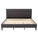 CorLiving Bellevue Dark Grey Upholstered Panel Bed, King