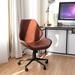 Gymax Office Home Leisure Chair Mid-Back Upholstered Swivel Height - See Details