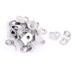 Suction Cup Base Glass Shelf Support Fixing Clip Brackets Holder 20pcs w Screws - Silver Tone,Clear