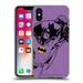 Head Case Designs Officially Licensed Batman DC Comics Logos Purple Soft Gel Case Compatible with Apple iPhone X / iPhone XS