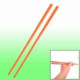 Plastic Tapered Chinese Chopsticks 8.5 Inch Long Pair Orange - 8.5“ x 0.3" (L*D)